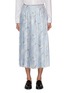 Main View - Click To Enlarge - THOM BROWNE - Feather Print Pleated Silk Skirt