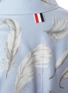  - THOM BROWNE - Single Breast Feather Print Silk Twill Unconstructed Blazer