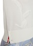  - THOM BROWNE - Feather Intarsia Pointelle Bar Cotton T-Shirt