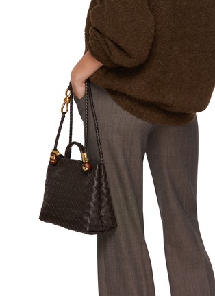 Back View - Click To Enlarge - BOTTEGA VENETA - Small Andiamo Pepites Intrecciato Leather Bag
