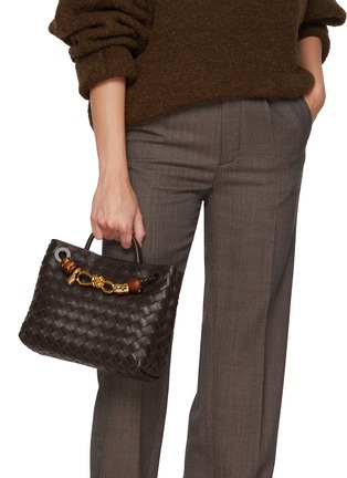 Front View - Click To Enlarge - BOTTEGA VENETA - Small Andiamo Pepites Intrecciato Leather Bag