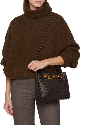 Figure View - Click To Enlarge - BOTTEGA VENETA - Small Andiamo Pepites Intrecciato Leather Bag
