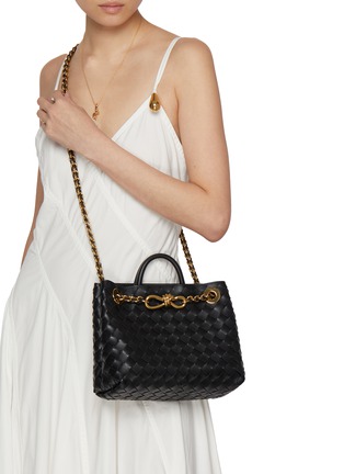 Front View - Click To Enlarge - BOTTEGA VENETA - Small Andiamo Intrecciato Leather Bag