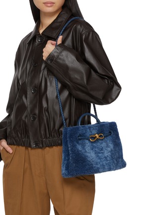 Figure View - Click To Enlarge - BOTTEGA VENETA - Small Andiamo Shearling Leather Bag