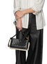 Figure View - Click To Enlarge - BOTTEGA VENETA - Andiamo Shearling Intrecciato Leather Double Pouch