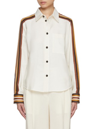 Main View - Click To Enlarge - BOTTEGA VENETA - Side Arm Stripe Shirt