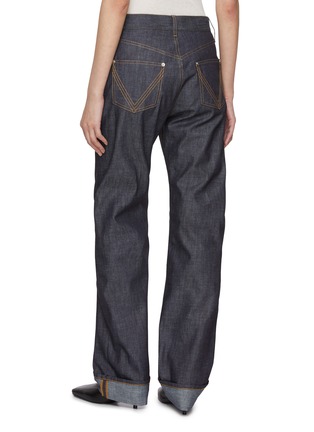 Back View - Click To Enlarge - BOTTEGA VENETA - Intrecciato Pocket Indigo Denim Jeans