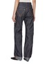Back View - Click To Enlarge - BOTTEGA VENETA - Intrecciato Pocket Indigo Denim Jeans