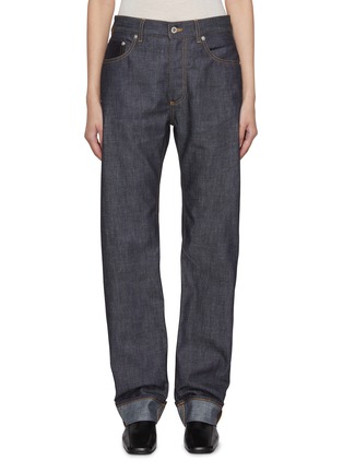 Main View - Click To Enlarge - BOTTEGA VENETA - Intrecciato Pocket Indigo Denim Jeans