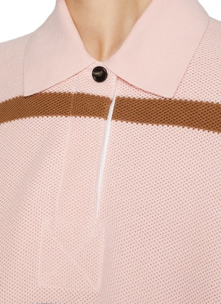  - BOTTEGA VENETA - Slouchy Striped Cotton Polo Shirt