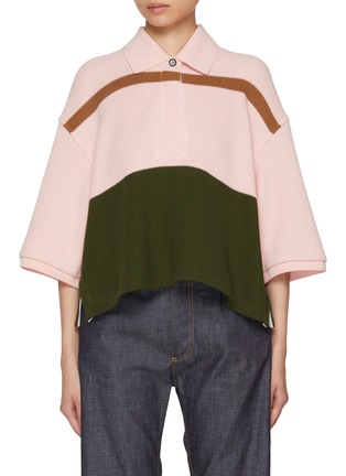 Main View - Click To Enlarge - BOTTEGA VENETA - Slouchy Striped Cotton Polo Shirt