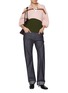 Figure View - Click To Enlarge - BOTTEGA VENETA - Slouchy Striped Cotton Polo Shirt