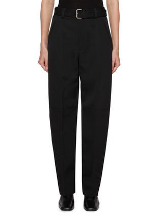 Main View - Click To Enlarge - BOTTEGA VENETA - Belted Carrot Leg Wool Pants