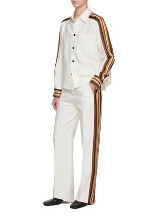 Figure View - Click To Enlarge - BOTTEGA VENETA - Side Stripe Pants