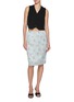 Figure View - Click To Enlarge - BOTTEGA VENETA - Floral Knee Length Silk Skirt