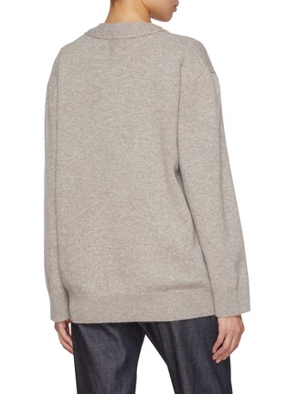 Back View - Click To Enlarge - BOTTEGA VENETA - Intrecciato Heart Patch Cardigan