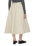 Back View - Click To Enlarge - BOTTEGA VENETA - Flared Cotton Silk Midi Skirt