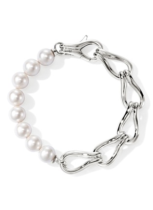  - JOHN HARDY - Surf Fresh Water Pearl Sterling Silver Bracelet — Size UM