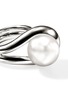 Detail View - Click To Enlarge - JOHN HARDY - Surf Diamond Fresh Water Pearl Sterling Silver Ring — Size 7