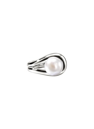 Main View - Click To Enlarge - JOHN HARDY - Surf Diamond Fresh Water Pearl Sterling Silver Ring — Size 7