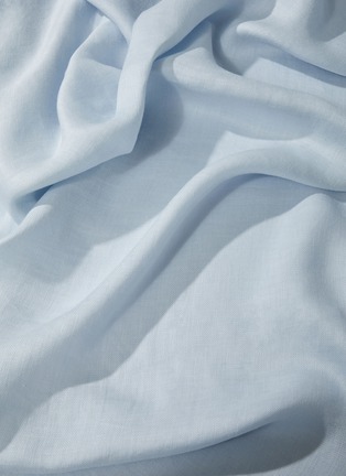 Detail View - Click To Enlarge - L'OBJET - Large Linen Sateen Tablecloth — Light Blue