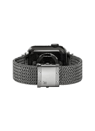 Detail View - Click To Enlarge - JOHN HARDY - Icon Black Rhodium Plated Sterling Silver Smart Watch Strap — Size UL