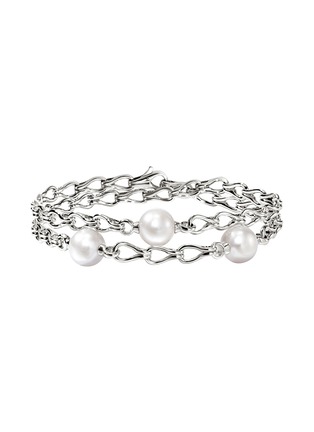 Main View - Click To Enlarge - JOHN HARDY - Surf Fresh Water Pearl Sterling Silver Double Wrap Bracelet — Size US