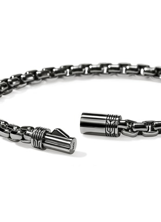 Detail View - Click To Enlarge - JOHN HARDY - Box Chain Black Rhodium Plated Sterling Silver Bracelet — Size UL