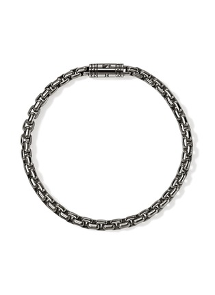  - JOHN HARDY - Box Chain Black Rhodium Plated Sterling Silver Bracelet — Size UL