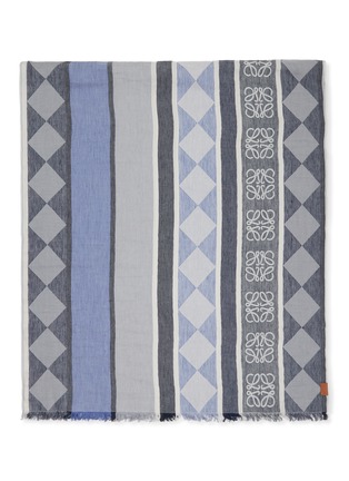 Main View - Click To Enlarge - LOEWE - Anagram Linen Cotton Scarf