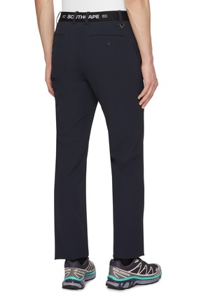 Back View - Click To Enlarge - SOUTHCAPE - Cropped Logo Waistband Pants