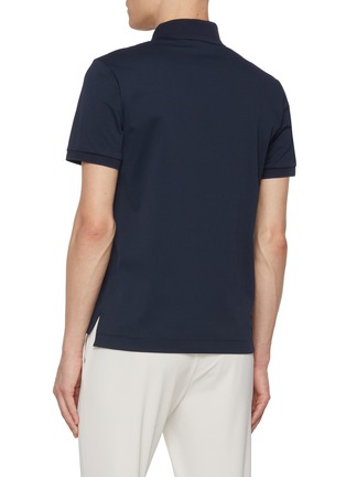 Back View - Click To Enlarge - SOUTHCAPE - Dinosaur Patch Buttoned Polo Shirt