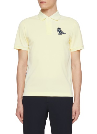 Main View - Click To Enlarge - SOUTHCAPE - Dinosaur Patch Buttoned Polo Shirt