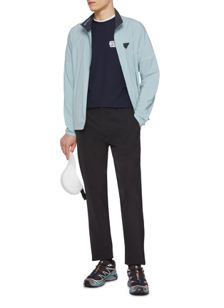 Figure View - Click To Enlarge - SOUTHCAPE - Cropped Logo Elastic Band Pants