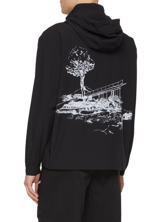 Back View - Click To Enlarge - SOUTHCAPE - Printed Hooded Zip Up Jacket