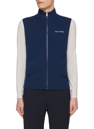 Main View - Click To Enlarge - SOUTHCAPE - South Cross Zip Up Knit Vest