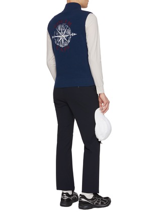 Figure View - Click To Enlarge - SOUTHCAPE - South Cross Zip Up Knit Vest