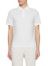 Main View - Click To Enlarge - SOUTHCAPE - Printed Logo Monogram Half Zip Polo Shirt