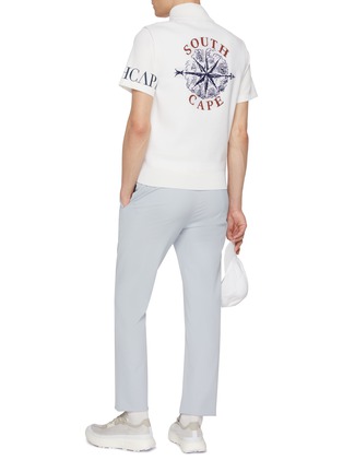 Figure View - Click To Enlarge - SOUTHCAPE - Cropped Logo Elastic Band Pants