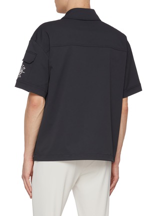 Back View - Click To Enlarge - SOUTHCAPE - Shirt Collar Zip Pocket Jacket