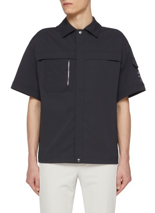 Main View - Click To Enlarge - SOUTHCAPE - Shirt Collar Zip Pocket Jacket