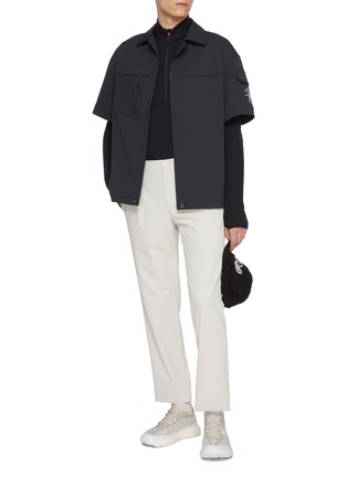 Figure View - Click To Enlarge - SOUTHCAPE - Shirt Collar Zip Pocket Jacket