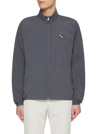 Main View - Click To Enlarge - SOUTHCAPE - Zip Up Packable Logo Patch Windbreaker Jacket
