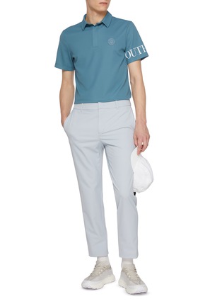 Figure View - Click To Enlarge - SOUTHCAPE - Badge Sleeve Logo Polo Shirt