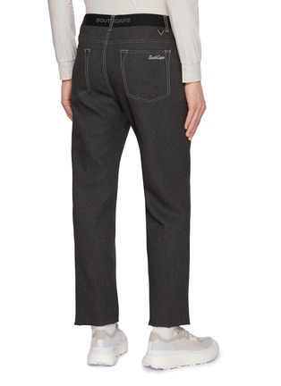 Back View - Click To Enlarge - SOUTHCAPE - Cropped Denim Effect Pants
