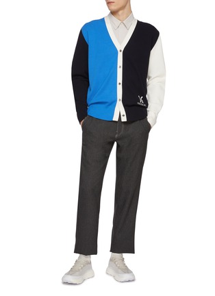 Figure View - Click To Enlarge - SOUTHCAPE - Cropped Denim Effect Pants