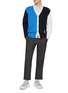 Figure View - Click To Enlarge - SOUTHCAPE - Cropped Denim Effect Pants