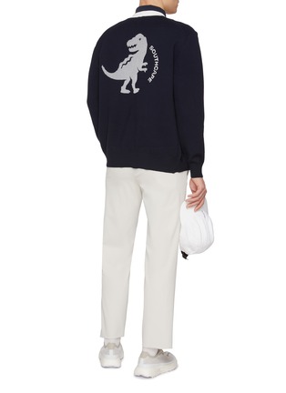 Figure View - Click To Enlarge - SOUTHCAPE - Buddy Jacquard Dinosaur Knit Cardigan
