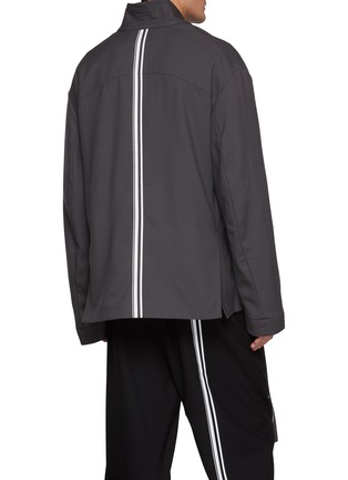 Back View - Click To Enlarge - MORDECAI - Stripe Back Wool Kimono Blazer