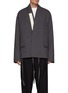 Main View - Click To Enlarge - MORDECAI - Stripe Back Wool Kimono Blazer